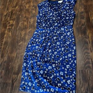 Country Road Blue Printed Sleeveless Midi Dress